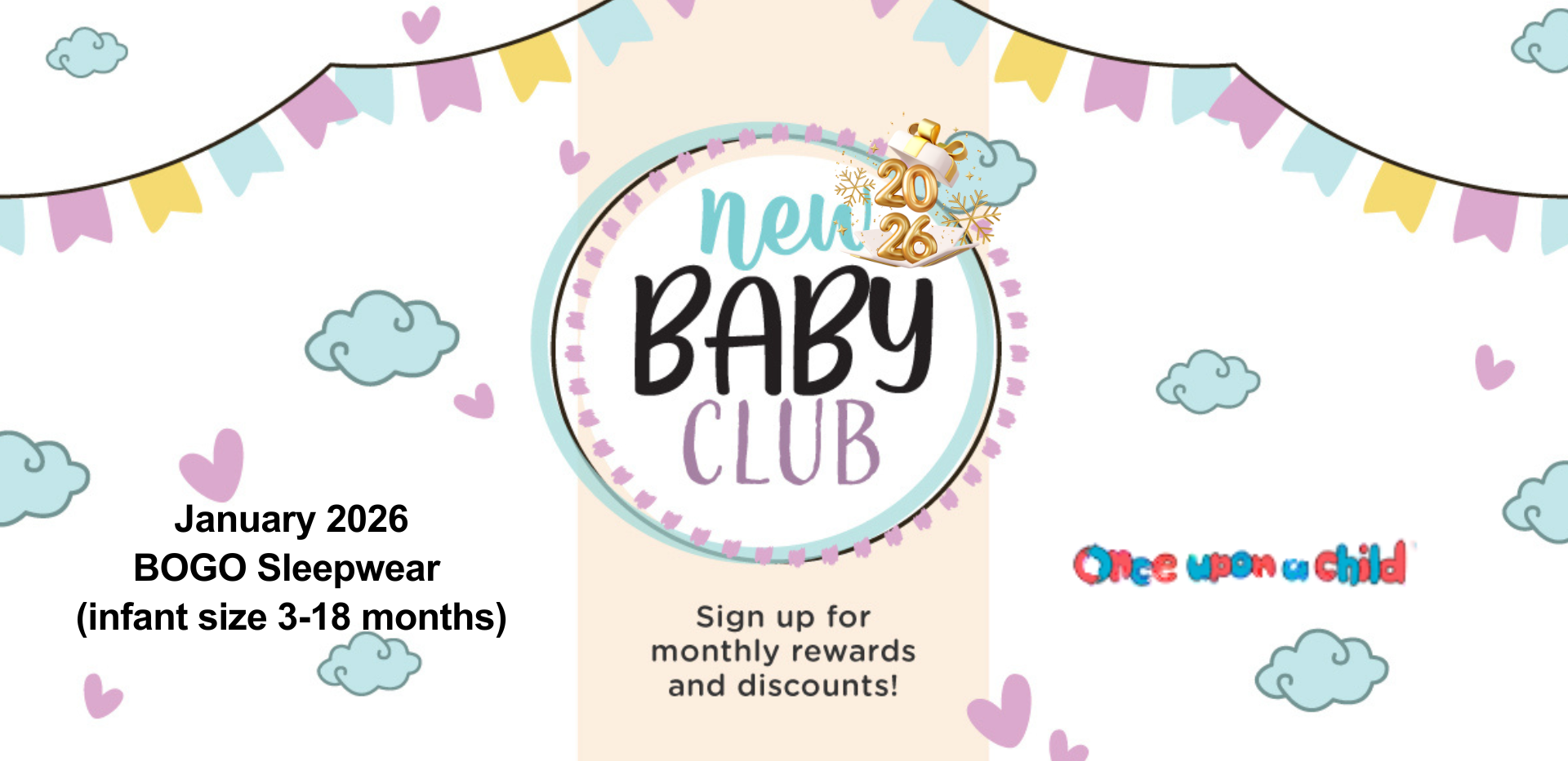 new baby club free gift january 2026 once upon a child vacaville